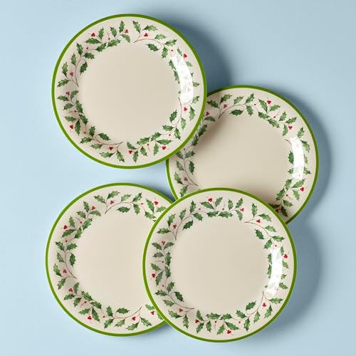 Lenox Holiday Melamine Christmas Dinner Plate Set for 4 - Image 4