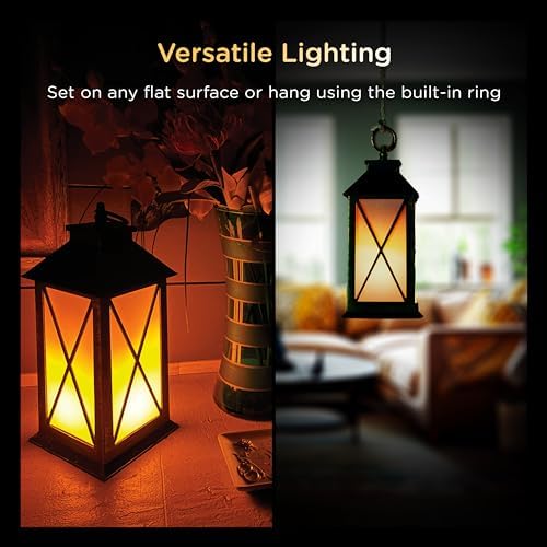 Enbrighten Basics Flameless Candle LED Lantern, Battery Operated