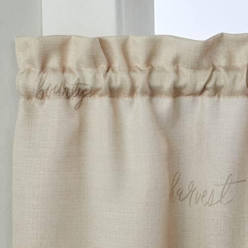 SKL Home Harvest Autumn Pumpkins Curtain Tier Pair, 57" x 24", Natural - Image 3