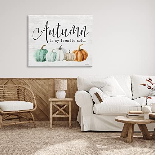 Stupell Industries 'Autumn's My Favorite Color Phrase Green'| Canvas Art - Image 3
