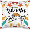Autumn Blessings Thanksgiving Vibes Pumpkin Spice Fall Lover Throw Pillow by Unknown