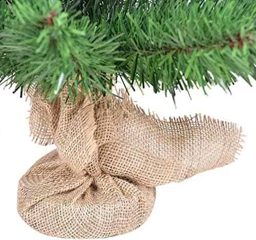 BANGTANE 3FT Mini Christmas Tree, Artificial Tabletop Spruce Xmas Tree with Lifelike Tree Top & Realistic PVC Needles, Burlap Base, Christmas, Thanksgiving Indoor Decoration for Home, Office (3FT) - Image 3