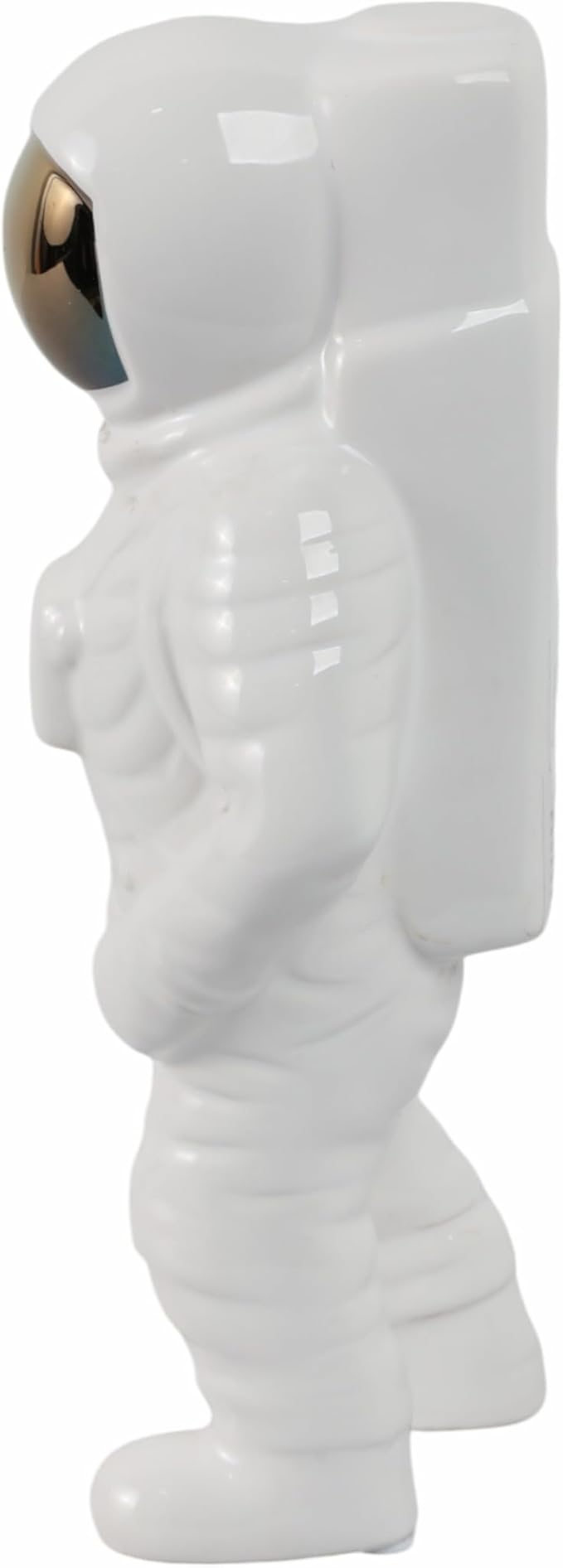Ceramic Astronaut Statue Figurine for Home Decor - Decorative Sculpture for Bathroom, Office, and Living Room - Modern Ornaments for Shelf, Desk, and Coffee Table Accent - 11", White