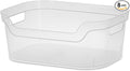 Sterilite 5.25 in. x 9.5 in. x 13 in. Clear Plastic Cube Storage Bin w/Carry Handles, 8-Pack 8 x 13348608