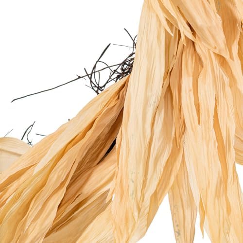 Vickerman 28" Artificial Cream Corn Husk Wreath. - Image 2