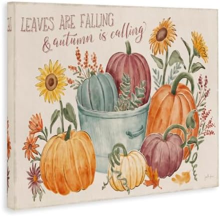 Autumn Leaves Pumpkin Basket, 36 x 48 Inch Canvas Wall Art - Image 2