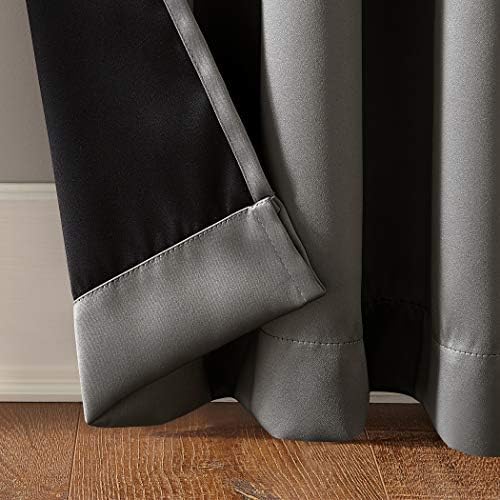 Sun Zero Oslo Theater Grade Extreme Total Blackout Rod Pocket Curtain Panel, 52" x 84", Gray