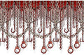 Beistle Bloody Chains & Hooks Wall Backdrop, 4’ x 30’ - Spooky Halloween Decoration, Photo Backdrop