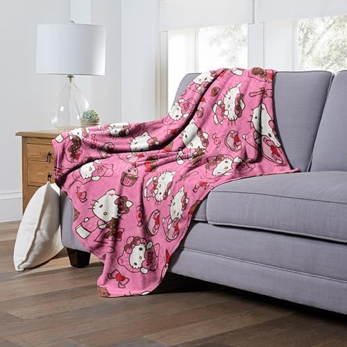 NORTHWEST Hello Kitty Silk Touch Throw Blanket, 50" x 70", Love You Much (Pack of 6)