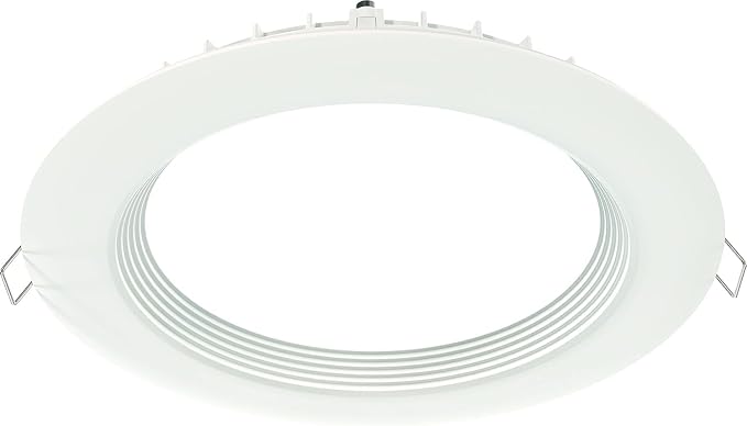Juno WF6C REG TUWH MW M6 Smart LED Wafer Downlight, 2700K-5000K Tunable White, Dimmable, Zigbee or Bluetooth Connection, Use with Alexa, Google Home, SmartThings, Regressed, 6 Inch, Matte White