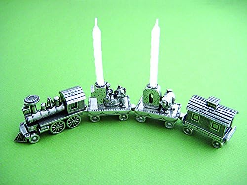 DANFORTH Birthday Train Engine – Candleholder - Handcrafted Pewter Birthday Party Decorations – 1 1/2" Tall by 2 1/2" Wide, Made in USA