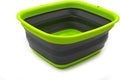SAMMART 7.7L (2 Gallon) Collapsible Tub - Foldable Dishpan, Kitchen Sink for Camping - Portable Washing Basin - Space Saving Indoor Outdoor Plastic Washtub (Dark Grey, S)