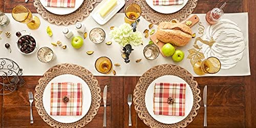 DII Fall Table Décor Embroidered Tabletop for Thanksgiving Dining, Table Runner, 14x70, White Pumpkin - Image 6