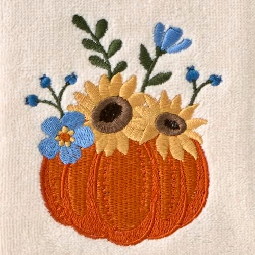 SKL Home Fall/Thanksgiving Pumpkin Bouquet Hand Towel Set-2pc, Natural - Image 7