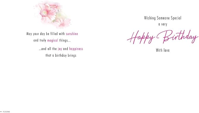 Piccadilly Greetings Traditional Birthday Card Someone Special - 9 x 6 inches -