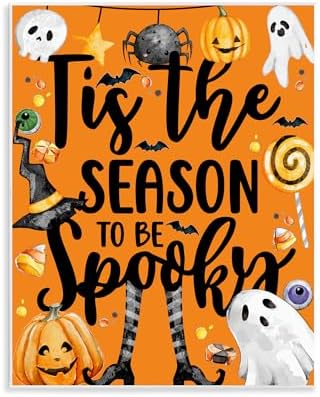 Spooky Season Halloween, 11 x 14 Inch Mounted Print on Wall Plaque