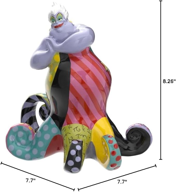 Enesco Disney by Romero Britto The Little Mermaid Ursula Figurine, 8.27 Inch, Multicolor