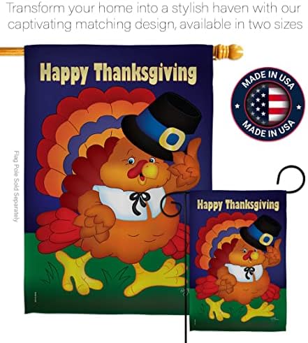 Breeze Decor Fall Tapestry Wood Dowel Set Rod Home Banner Textile Poster Flag Stand Pole Room Wall Scroll Hanging Pumpkins Happy Thanksgiving Turkey Indoor Decor, Autumn Gifts Made in USA - Image 4