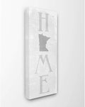 'Minnesota Home State Map Grey Textured Word'| Canvas Art | Stupell Industries | 13 x 30 Inches, Easy to Hang and Sturdy, Made in USA, by Lil' Rue