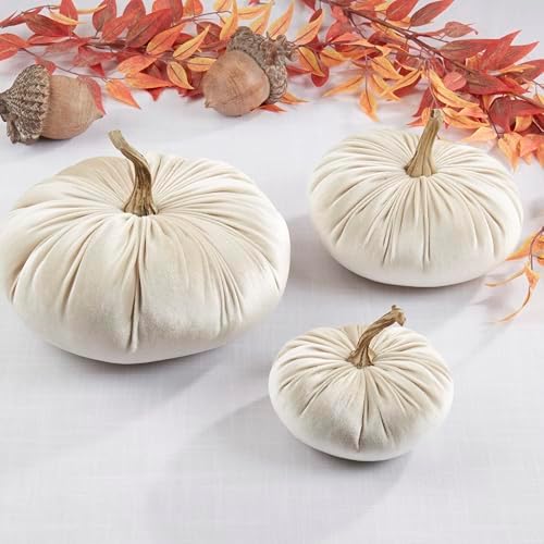 SARO LIFESTYLE Decorative Velvet Pumpkins (Set of 6) - Image 2