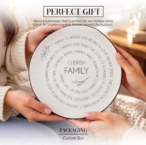 Pavilion Gift Company - Cherished Family - 10.5" Serving Tray Platter Plate Thanksgiving Fall Serveware Friendship Family - Image 3