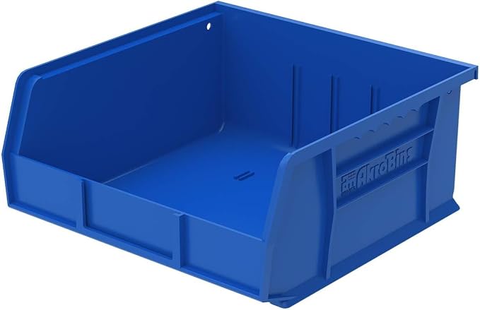 Akro-Mils 30235 AkroBins Plastic Storage Bins, 11"x11"x5", Blue, 6-Pack