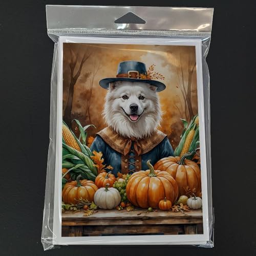 Caroline's Treasures American Eskimo Dogs Blank 5x7 Note Cards Set of 8 - Image 3