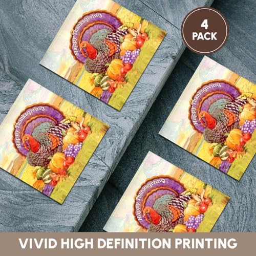 3dRose Holidays - Happy Thanksgiving - Set of 4 Ceramic Tile Coasters (CST_3206_3) - Image 6