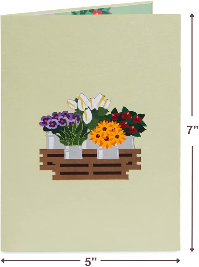 Paper Love Pop Up Cards 2 Pack - Includes 1 Lilies and Flower Truck, for All Occasions, Mother Day, Birthday, Just Because- Includes Envelope and Note Tag