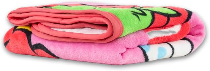 Franco Super Mario Girl Princess Peach Gaming Kids Bedding Super Soft Plush Throw Blanket, 46 in x 60 in, (Officially Licensed Product)