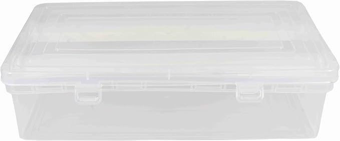 Multipurpose Plastic Storage Box with 2 Adjustable Rods l Storing Box For Bangles, Chuda, Kada, Watches, Scrunchies I (Transparent_2-Rod)