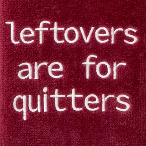 SKL Home Thanksgiving/Fall Leftovers Quitters Hand Towel Set-2pc, Wine - Image 2