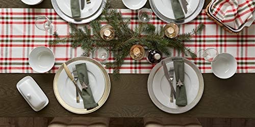 DII Jolly Christmas Tree Collection Holiday Table & Kitchen Décor, Table Runner, 14x108, Christmas Plaid - Image 6