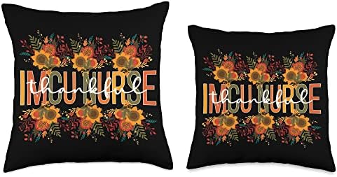 Thankful IMCU Nurse Thanksgiving Intermediate Care Unit Throw Pillow - Image 3