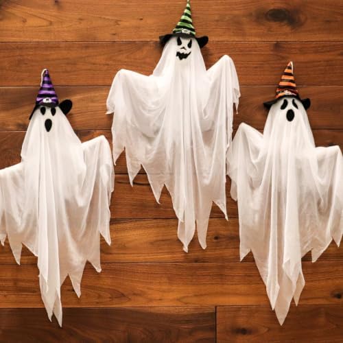 Haunted Hill Farm 26" Hanging Ghosts Halloween Animatronic