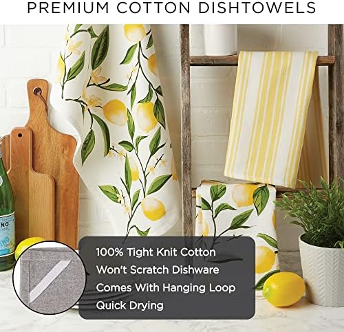 DII Fall Basics Kitchen Dishtowel Collection Printed & Plaid Fall Dish Towel Set, 18x28, Pumpkin Spice, 2 Count - Image 6