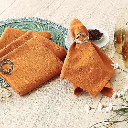 DII Solid Napkin Set Collection, 20x20, Pumpkin Spice, 6 Piece - Image 4