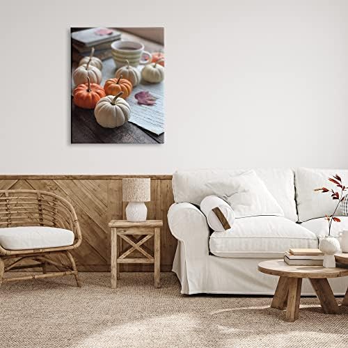 Cozy Pumpkin Coffee Mug Harvest, 30 x 40 Inch Canvas Wall Art - Image 4