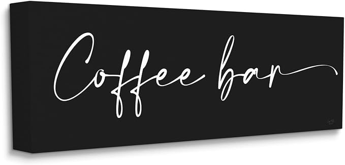 Stupell Industries 'Coffee Bar Classy Script'| Canvas Art | Stupell Industries | 48 x 20 Inches, Easy to Hang and Sturdy, Made in USA, by Lux + Me Designs