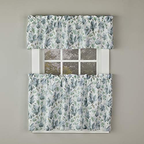 SKL Home Harvest Falling Leaves Tier Curtain Pair, 57X24, Blue - Image 5