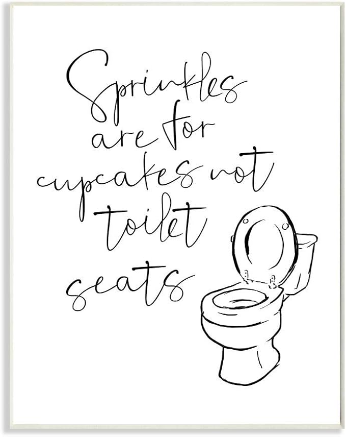 Sprinkles Humor Bathroom Phrase, 13 x 19 Inch Mounted Print on Wall Plaque | Stupell Industries · By Milli Villa · Ready to hang · Fun gift for bathroom decor · Made in USA