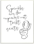 Sprinkles Humor Bathroom Phrase, 10 x 15 Inch Mounted Print on Wall Plaque | Stupell Industries · By Milli Villa · Ready to hang · Fun gift for bathroom decor · Made in USA