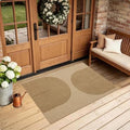 Non-Slip Jute Rug for Entryway: 2x3 Outdoor Mat - Geometric Arch Pattern | Safe Walking for Family All Day and Help with Cutting Slip Falls by 70%