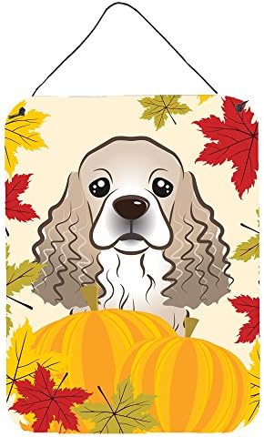Caroline's Treasures BB2022DS1216 Cocker Spaniel Thanksgiving Wall or Door Hanging Prints Aluminum Metal Sign Kitchen Wall Bar Bathroom Plaque Home Decor Front Door Plaque, 12x16, Multicolor by CarolinesTreasures