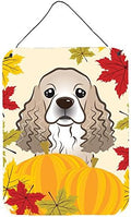 Caroline's Treasures BB2022DS1216 Cocker Spaniel Thanksgiving Wall or Door Hanging Prints Aluminum Metal Sign Kitchen Wall Bar Bathroom Plaque Home Decor Front Door Plaque, 12x16, Multicolor by CarolinesTreasures