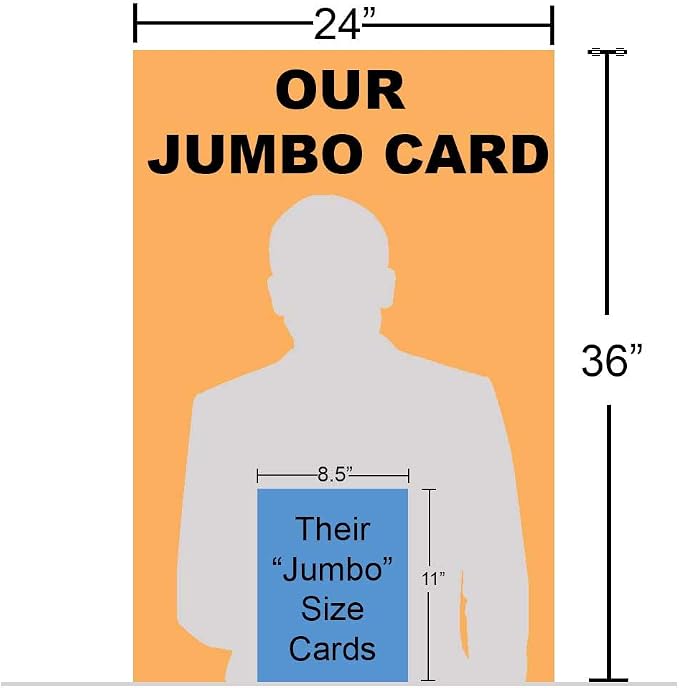 VictoryStore Jumbo Birthday Party Greeting Card Bundle, 2 Jumbo Birthday Cards, 2x3 Feet Each Balloon Letters Birthday Card Presents and Balloons Birthday Card, Big Envelopes Included