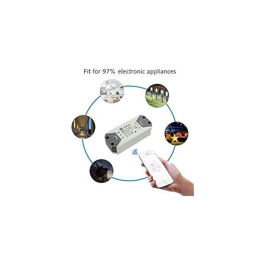 eMylo Smart WiFi Light Switch Wireless Relay Switch Module Remote Control Home Automation Timers Compatible with Alexa Echo Google Home iPhone Android App