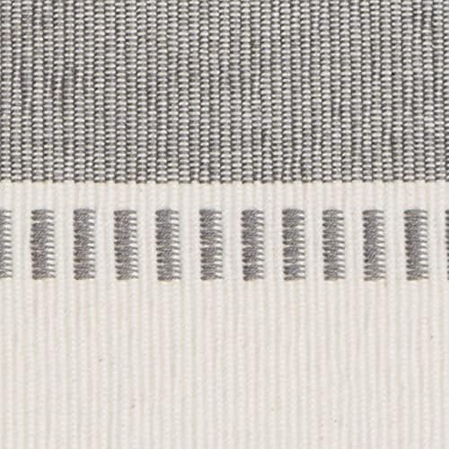DII Dobby Stripe Table Runner, 13x108 Cool Gray & Cream Background - Image 3