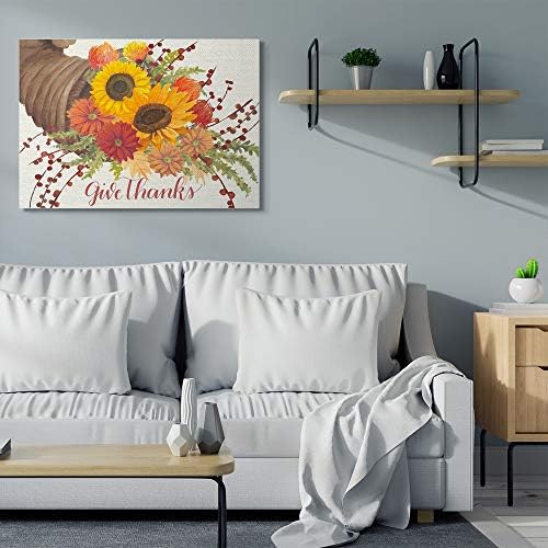 Stupell Industries 'Give Thanks Autumn Cornucopia'| Canvas Art - Image 3