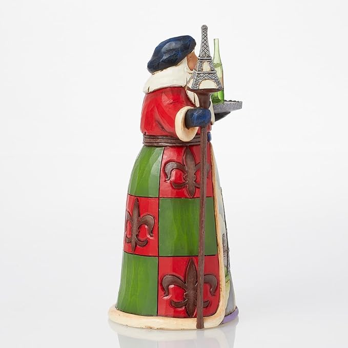 Enesco Jim Shore Heartwood Creek Christmas Around The World French Santa Figurine, 7.25 Inch, Multicolor